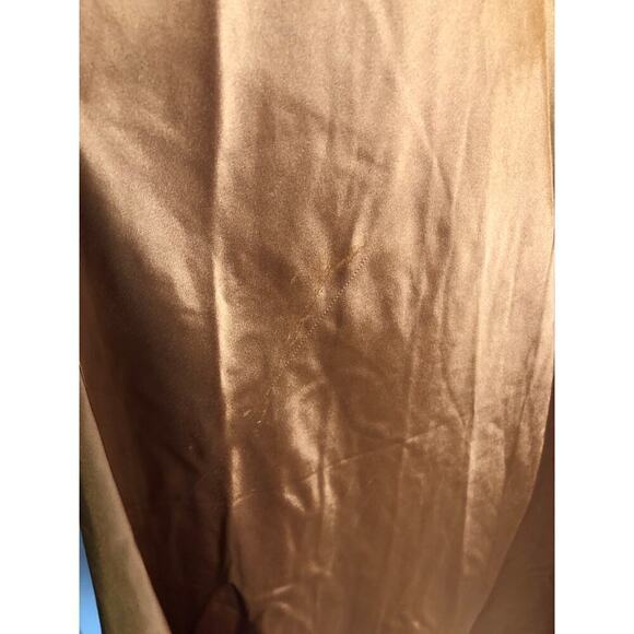 Something Navy  Halter Gown Satin Cutout Maxi Orange M - Picture 9 of 16